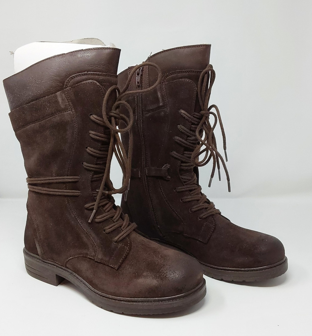 Celtic & Co. Brown Woodsman Suede Boots Mid-Calf - Womenโs Size EU 38 / US 7.5